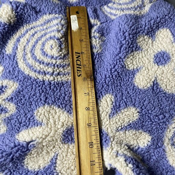CALI 1850 Jogger Sherpa Fleece Floral Lounge Sweatpants Hippie Womens XS Purple - Picture 5 of 9